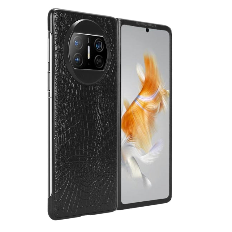 For Huawei Mate X3 Crocodile Texture Phone Case(Black) - Huawei Cases by buy2fix | Online Shopping UK | buy2fix
