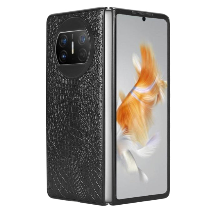 For Huawei Mate X3 Crocodile Texture Phone Case(Black) - Huawei Cases by buy2fix | Online Shopping UK | buy2fix