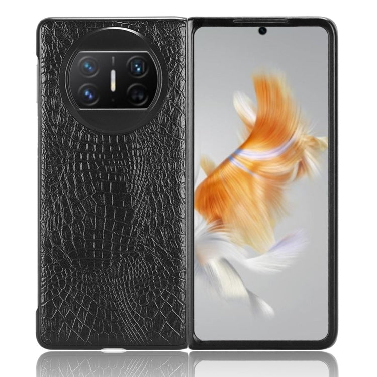 For Huawei Mate X3 Crocodile Texture Phone Case(Black) - Huawei Cases by buy2fix | Online Shopping UK | buy2fix