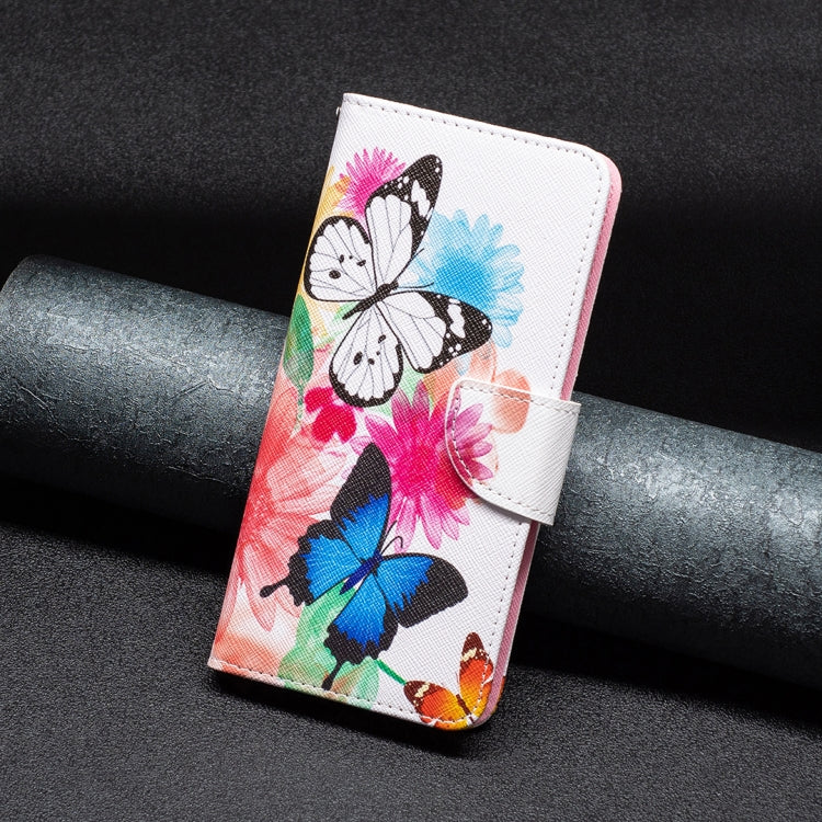 For Nokia C32 Colored Drawing Pattern Leather Phone Case(Butterflies) - Nokia Cases by buy2fix | Online Shopping UK | buy2fix