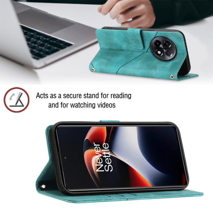 For OnePlus Ace 2 5G / 11R 5G Skin-feel Embossed Leather Phone Case(Green) - OnePlus Cases by buy2fix | Online Shopping UK | buy2fix