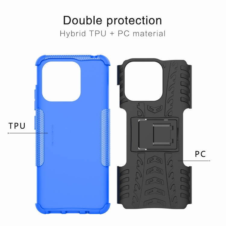 For Xiaomi Redmi 12C Tire Texture TPU + PC Phone Case with Holder(Green) by buy2fix
