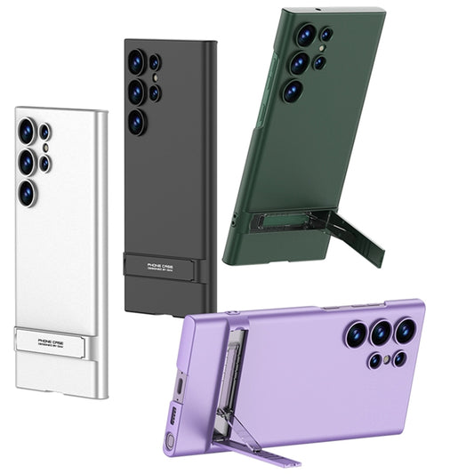 For Samsung Galaxy S23 Ultra 5G GKK Triumph Ultra Thin Full Coverage Phone Case with Stand(Purple) by GKK