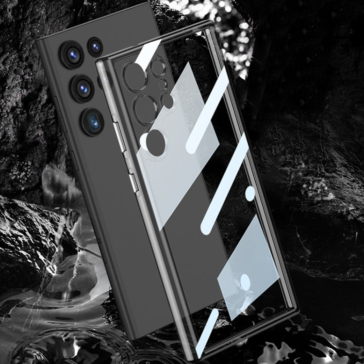 For Samsung Galaxy S23 Ultra 5G GKK Space Frame Transparent PC+TPU Phone Case(Transparent) by GKK