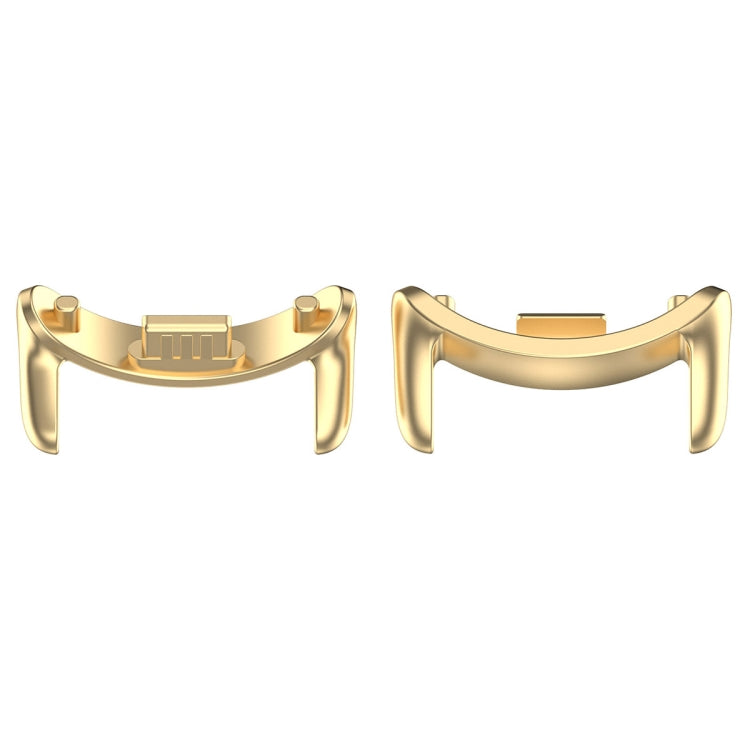 For Xiaomi Mi Band 8 1 Pair Stainless steel Metal Watch Band Connector(Gold) - For Xiaomi by buy2fix | Online Shopping UK | buy2fix