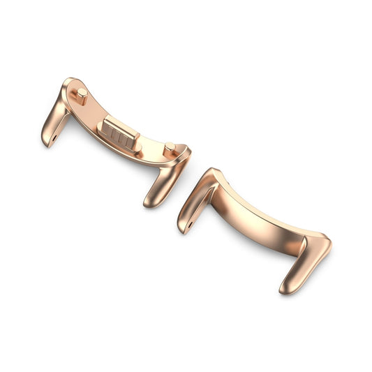 For Xiaomi Mi Band 8 1 Pair Stainless steel Metal Watch Band Connector(Rose Gold) by buy2fix