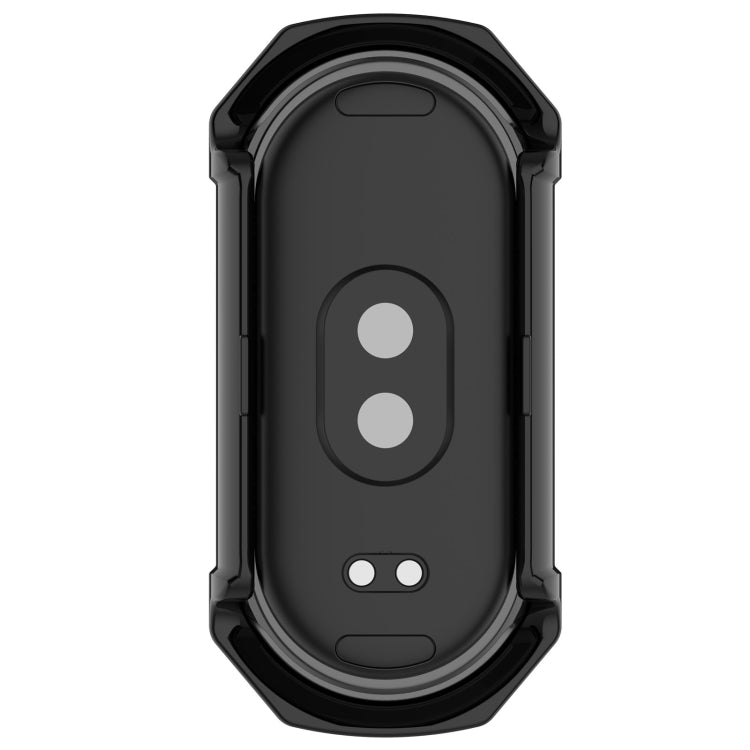 For Xiaomi Mi Band 8 PC + Tempered Glass Integrated Protective Watch Case(Black) - Watch Cases by buy2fix | Online Shopping UK | buy2fix