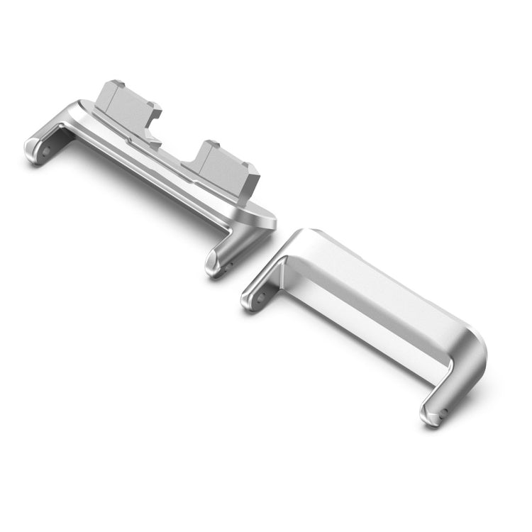 For Huawei Band 8 1 Pair Stainless steel Metal Watch Band Connector(Silver) - by buy2fix | Online Shopping UK | buy2fix