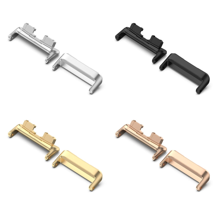 For Huawei Band 8 1 Pair Stainless Steel Metal Watch Band Connector(Gold) by buy2fix