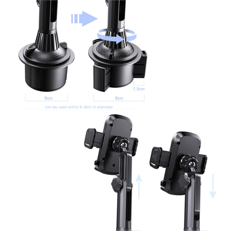 Yesido C195 Car Cup Holder Using Phone Bracket(Black) - Universal Car Holders by Yesido | Online Shopping UK | buy2fix