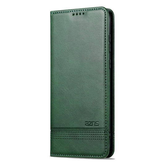 For Huawei P60 / P60 Pro AZNS Magnetic Calf Texture Flip Leather Phone Case(Dark Green) by AZNS