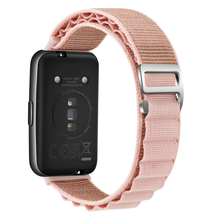 For Huawei Band 7 Loop Nylon Watch Band(Pink) - Watch Bands by buy2fix | Online Shopping UK | buy2fix