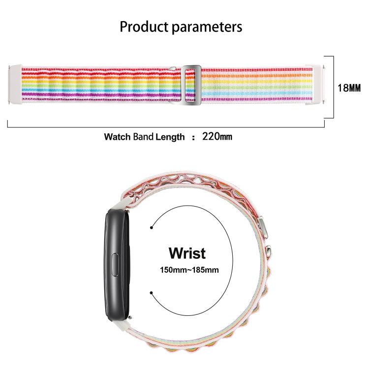 For Huawei Band 7 Loop Nylon Watch Band(Pink) - Watch Bands by buy2fix | Online Shopping UK | buy2fix