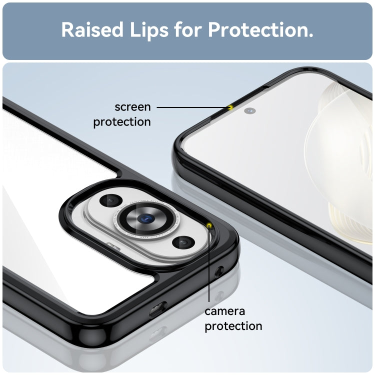 For Huawei Nova 11 Colorful Series Acrylic + TPU Phone Case(Black) by buy2fix