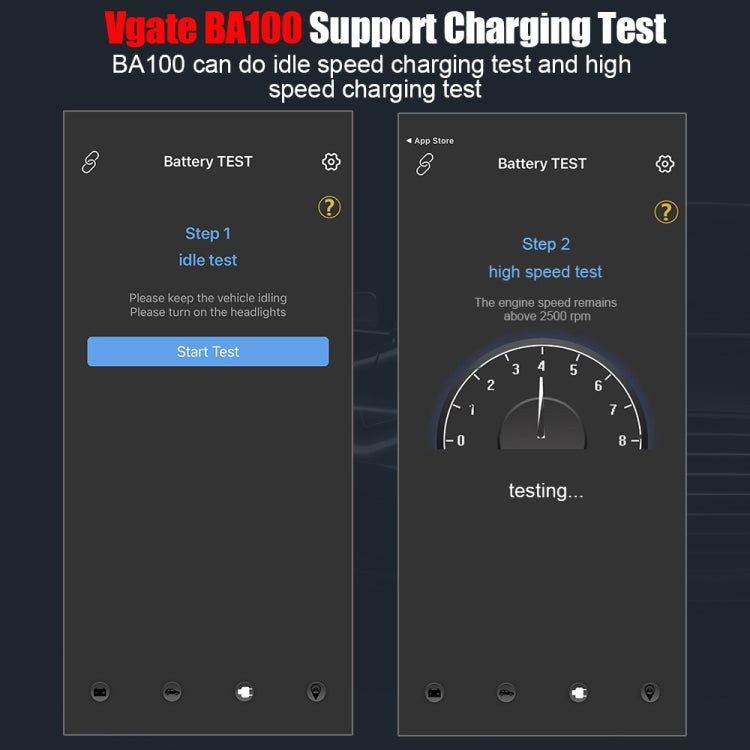 Vgate BA100 Car 12V Bluetooth 4.0 Battery Assistant Analyzer Tester - Electronic Test by Vgate | Online Shopping UK | buy2fix