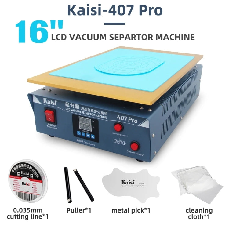 Kaisi 407 Pro 17 inch Dual Vacuum Pump LCD Screen Separator Machine(UK Plug) - Separation Equipment by Kaisi | Online Shopping UK | buy2fix