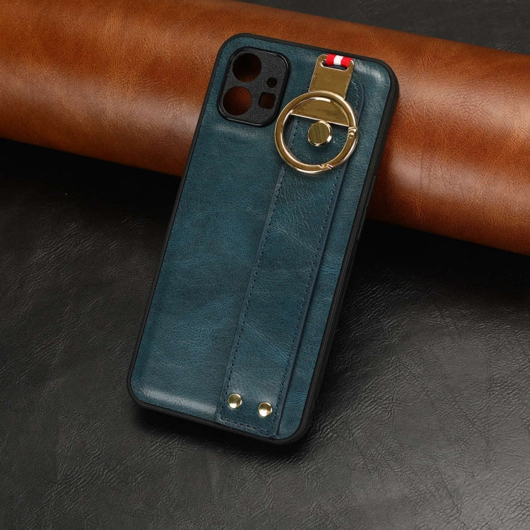 For Nothing Phone 1 Wristband Leather Back Phone Case(Blue) by buy2fix