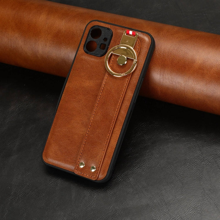 For Nothing Phone 1 Wristband Leather Back Phone Case(Brown) by buy2fix