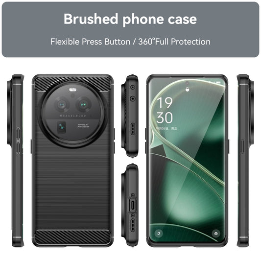 For OPPO Find X6 Pro 5G Carbon Fiber Brushed Texture TPU Case(Black) by buy2fix