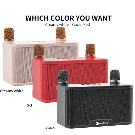 NewRixing NR8088 Wireless Microphone TWS Handheld Noise Reduction Smart Bluetooth Speaker(Black) by NewRixing