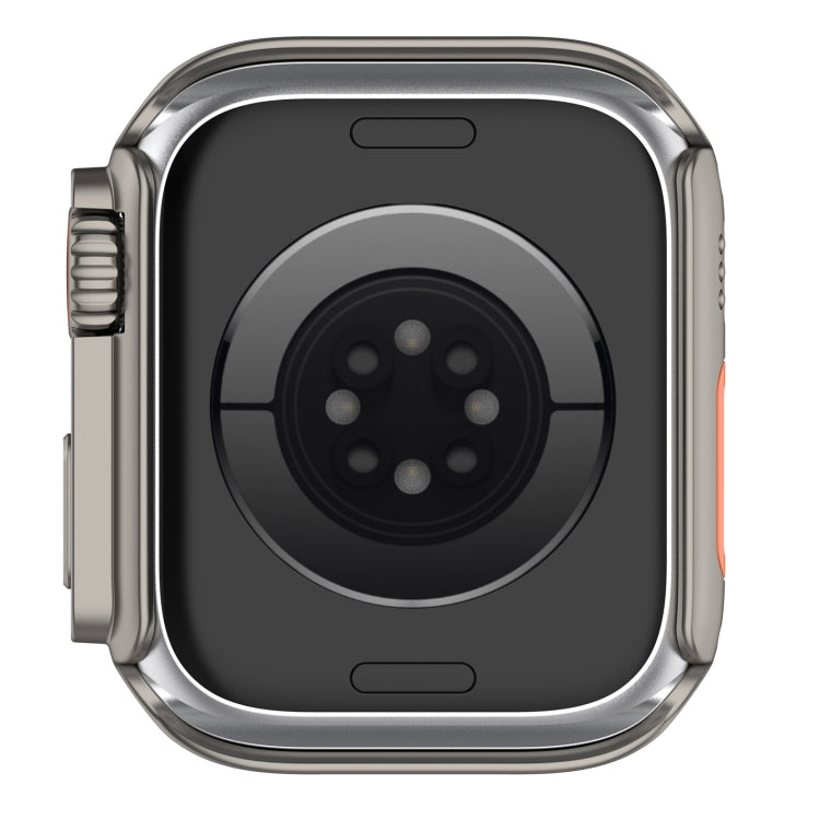 For Apple Watch Series 9 / 8 / 7 45mm Tempered Film + PC Integrated Watch Protective Case(Titanium Steel) - Watch Cases by buy2fix | Online Shopping UK | buy2fix