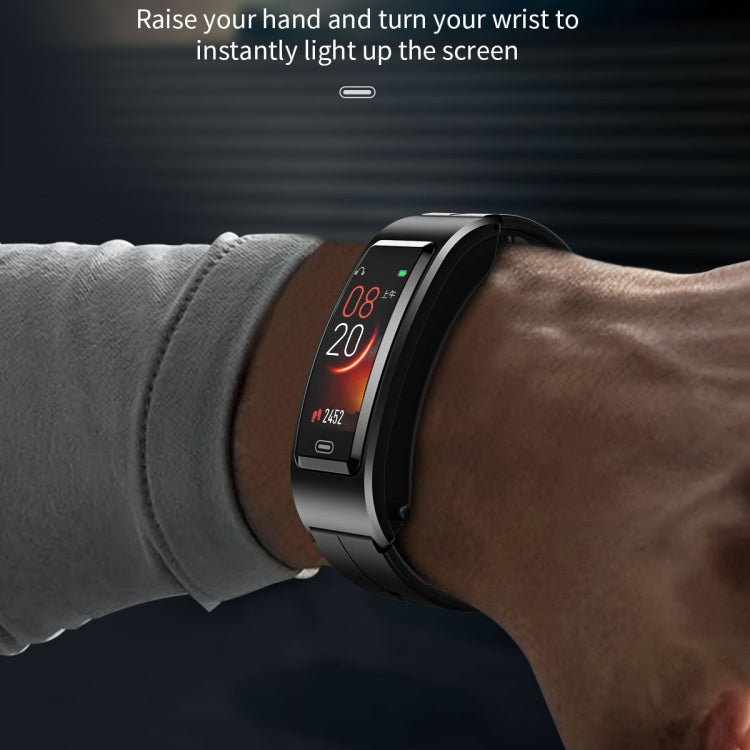 B7 Bluetooth Earphone Smart Bracelet, Support Sleep Monitoring / Blood Oxygen Monitoring / Heart Rate Monitoring(Black + Black Silicone Strap) by buy2fix
