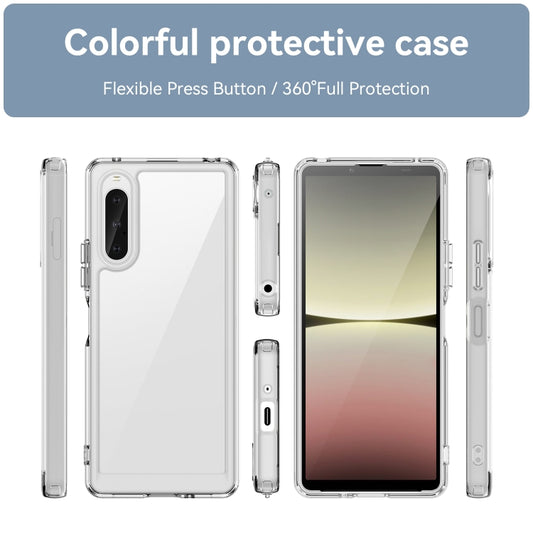 For Sony Xperia 10 V Colorful Series Acrylic + TPU Phone Case(Transparent) by buy2fix