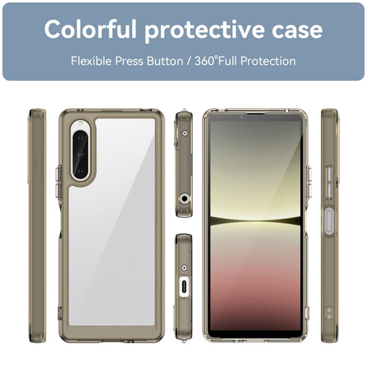 For Sony Xperia 10 V Colorful Series Acrylic + TPU Phone Case(Transparent Grey) by buy2fix