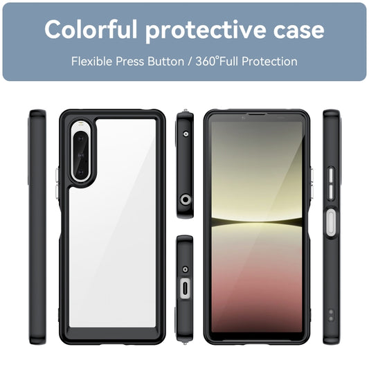 For Sony Xperia 10 V Colorful Series Acrylic + TPU Phone Case(Black) by buy2fix