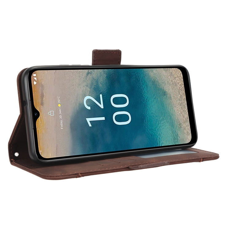 For Nokia G22 4G Skin Feel Calf Texture Card Slots Leather Phone Case(Brown) by buy2fix