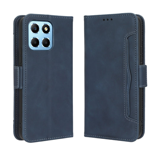 For Honor 70 Lite / X6 4G Skin Feel Calf Texture Card Slots Leather Phone Case(Blue) by buy2fix