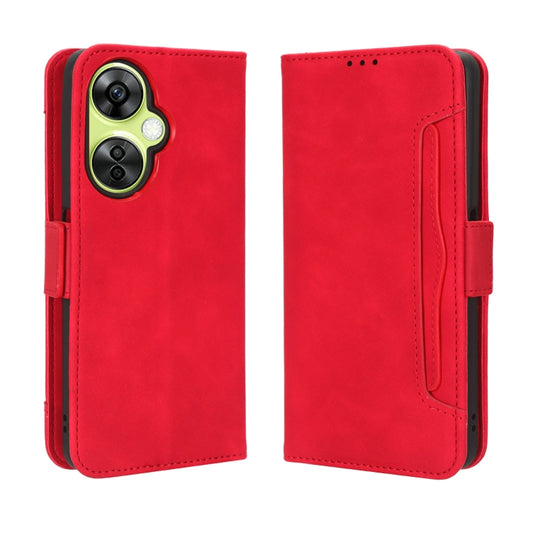 For OnePlus Nord CE 3 Lite Skin Feel Calf Texture Card Slots Leather Phone Case(Red) by buy2fix