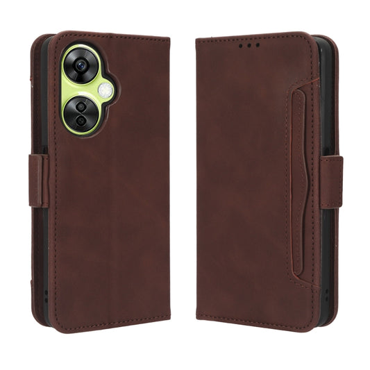 For OnePlus Nord CE 3 Lite Skin Feel Calf Texture Card Slots Leather Phone Case(Brown) by buy2fix