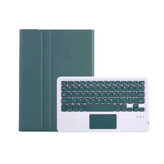 For Xiaomi Pad 6 / Pad 6 Pro A0N7-A Lambskin Texture Ultra-thin Bluetooth Keyboard Leather Case with Touchpad(Dark Green) by buy2fix
