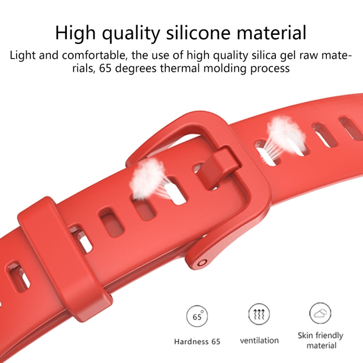 For Huawei Band 8 16mm Solid Color Silicone Replacement Watch Band(Black) - Watch Bands by buy2fix | Online Shopping UK | buy2fix