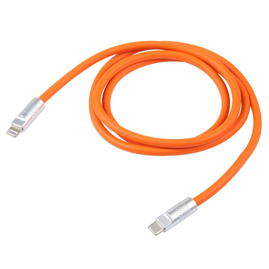 Mech Series 120W USB-C / Type-C to 8 Pin Metal Plug Silicone Fast Charging Data Cable, Length: 1.2m(Orange) by buy2fix