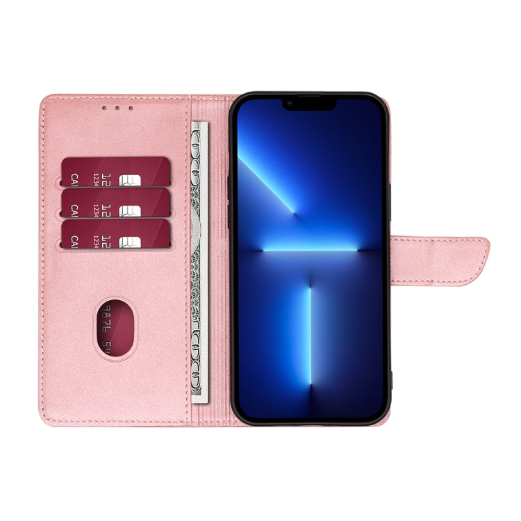 For Nokia C32 Calf Texture Buckle Flip Leather Phone Case(Rose Gold) - Nokia Cases by buy2fix | Online Shopping UK | buy2fix