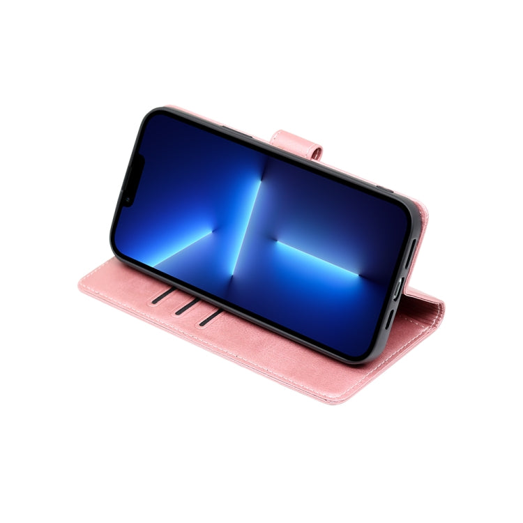 For Nokia C32 Calf Texture Buckle Flip Leather Phone Case(Rose Gold) - Nokia Cases by buy2fix | Online Shopping UK | buy2fix