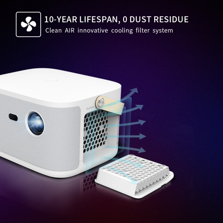 WOWOTO F8Plus DLP DMD 0.33 inch 1920 x 1080 4K 800ANSI RGBB LED Smart Projector(EU Plug) by WOWOTO