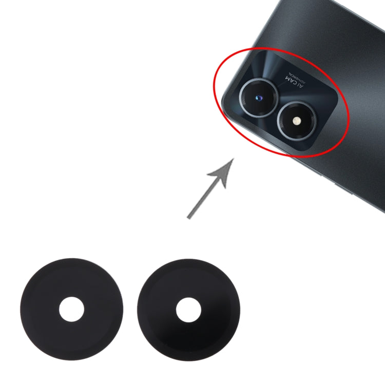 For vivo Y02S 10pcs Back Camera Lens by buy2fix