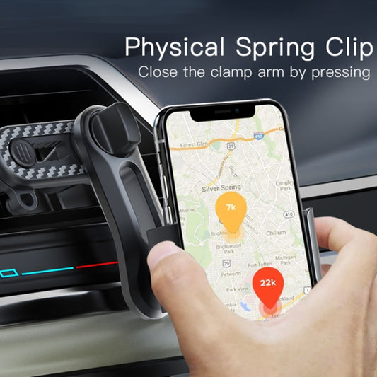 Yesido C105 Car Air Outlet Dual Clip Mobile Phone Navigation Holder(Black) by Yesido