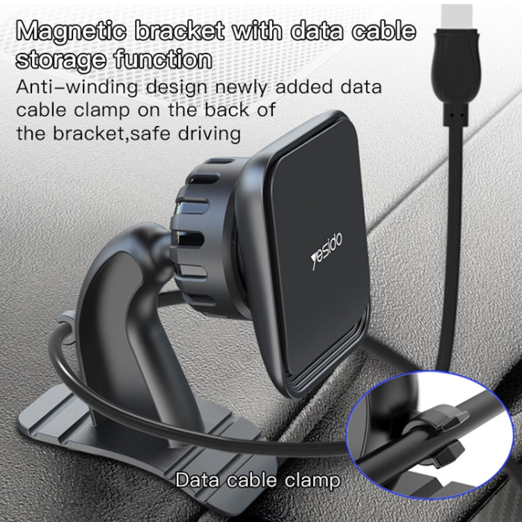 Yesido C110 Car Center Console Paste Magsafe Magnetic Phone Bracket(Black) - Universal Car Holders by Yesido | Online Shopping UK | buy2fix