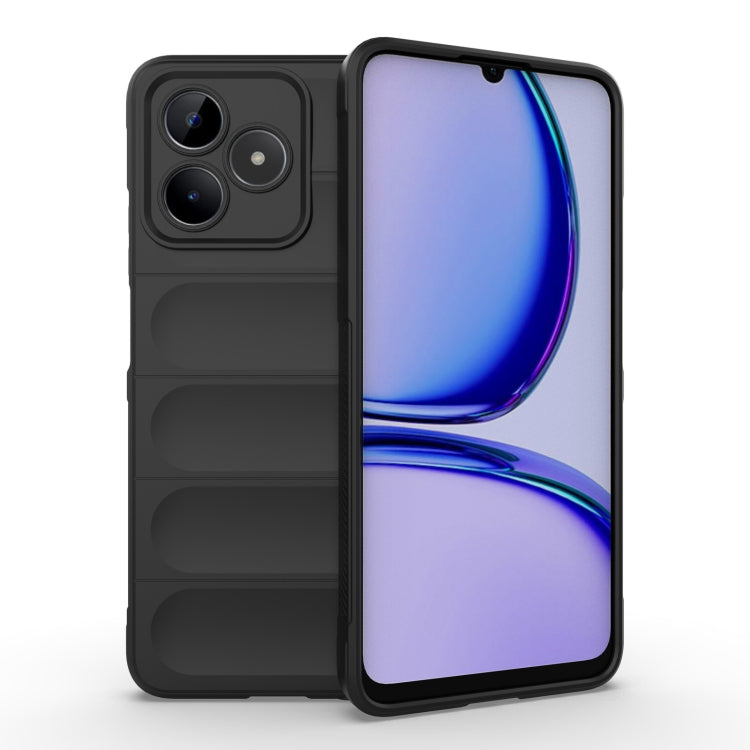 For Realme C53 4G Magic Shield TPU + Flannel Phone Case(Black) - Realme Cases by buy2fix | Online Shopping UK | buy2fix