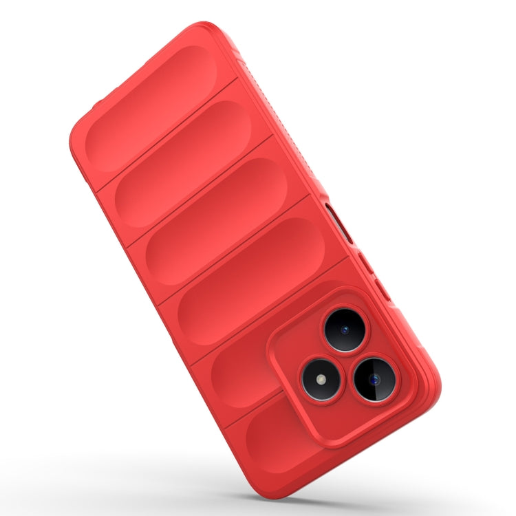 For Realme C53 4G Magic Shield TPU + Flannel Phone Case(Black) - Realme Cases by buy2fix | Online Shopping UK | buy2fix
