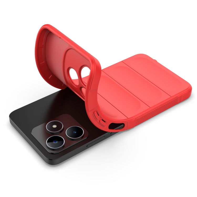 For Realme C53 4G Magic Shield TPU + Flannel Phone Case(Black) - Realme Cases by buy2fix | Online Shopping UK | buy2fix