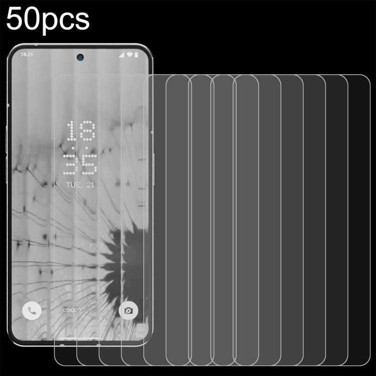 For Nothing Phone 2 50pcs 0.26mm 9H 2.5D Tempered Glass Film - Nothing Tempered Glass by buy2fix | Online Shopping UK | buy2fix