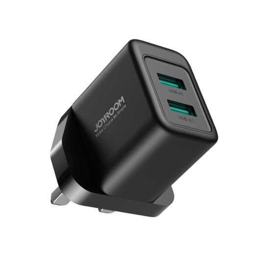 JOYROOM JR-TCN01 2.4A Dual Ports USB Charger, Plug:UK Plug(Black) by JOYROOM