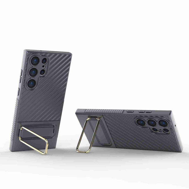 For Samsung Galaxy S23 Ultra 5G Wavy Textured Phone Case (Purple) - Galaxy S23 Ultra 5G Cases by buy2fix | Online Shopping UK | buy2fix