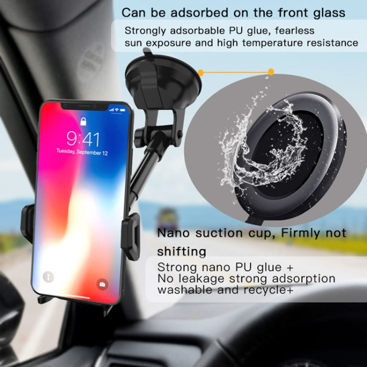 Yesido C40 Car Foldable 360 Degree Rotation Automatic Clip Phone Holder(Black) by Yesido