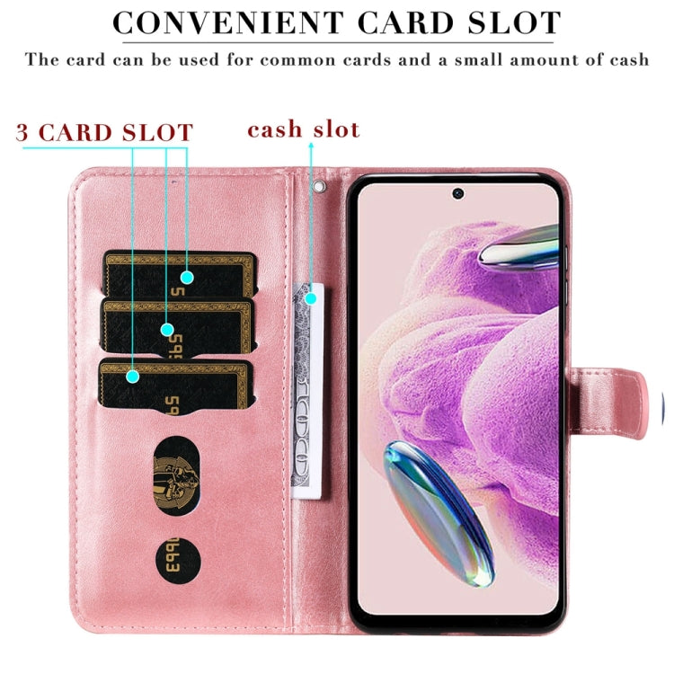 For Realme C53 / Narzo N53 Fashion Calf Texture Zipper Leather Phone Case(Rose Gold) - Realme Cases by buy2fix | Online Shopping UK | buy2fix